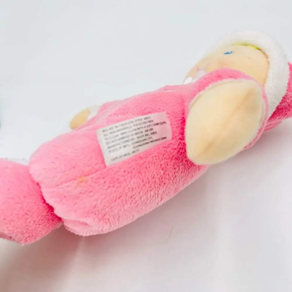 Carters Baby Soft Doll Plush Blonde Pink 3 Flowers Lovey 2010 Knotted Hat 60015